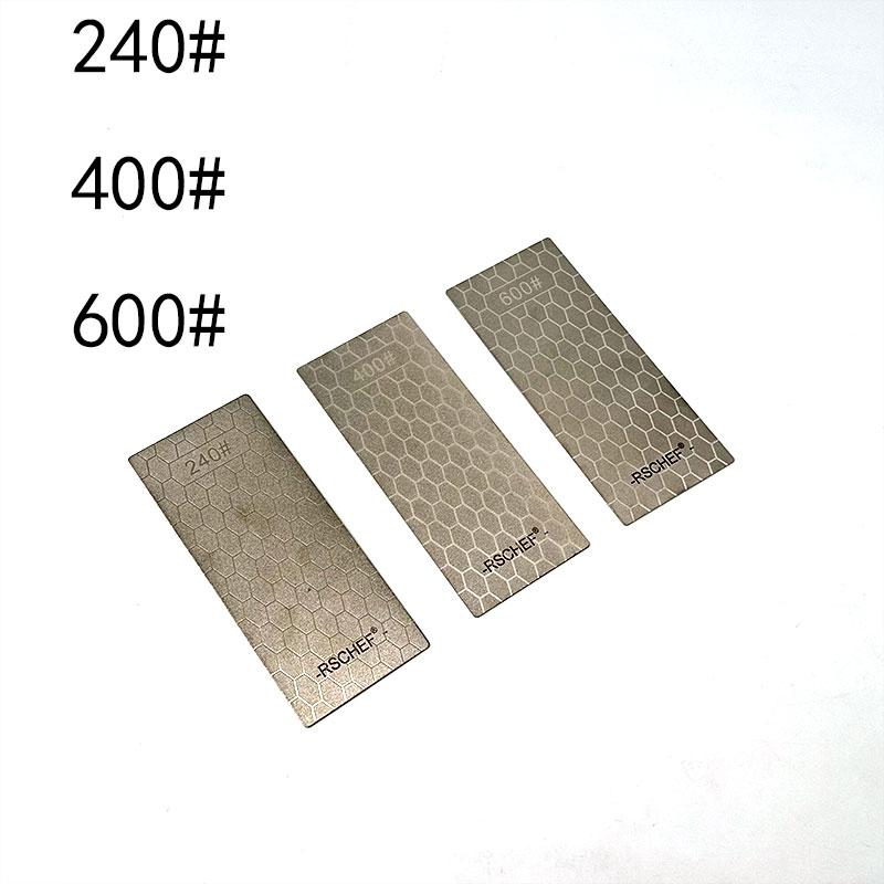 Diamond Knives Sharpening Stone Grit 240# 400# 600# 1000# Grindstone Knife Sharpener Ultra-thin Honeycomb Surface Whetstone