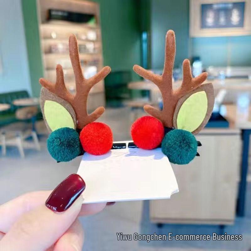 Cute Reindeer Christmas Hair Clip for Girls and Babies