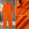 Prison Jumpsuit Orange Prisoner Costume Halloween Uniform for Adults, Cosplay, Theater