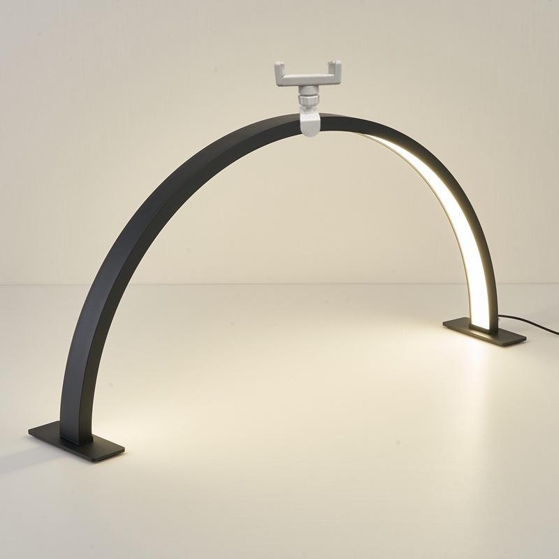 Half-Moon Nail & Beauty Lamp with Stand and Drill Attachments