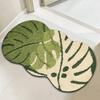 Tappeto in Peluche a Foglia Antiscivolo in TPR Morbido Tappetino Assorbente per Acqua Tappetino per Piedi Tappeto da Comodino Zona Comodino