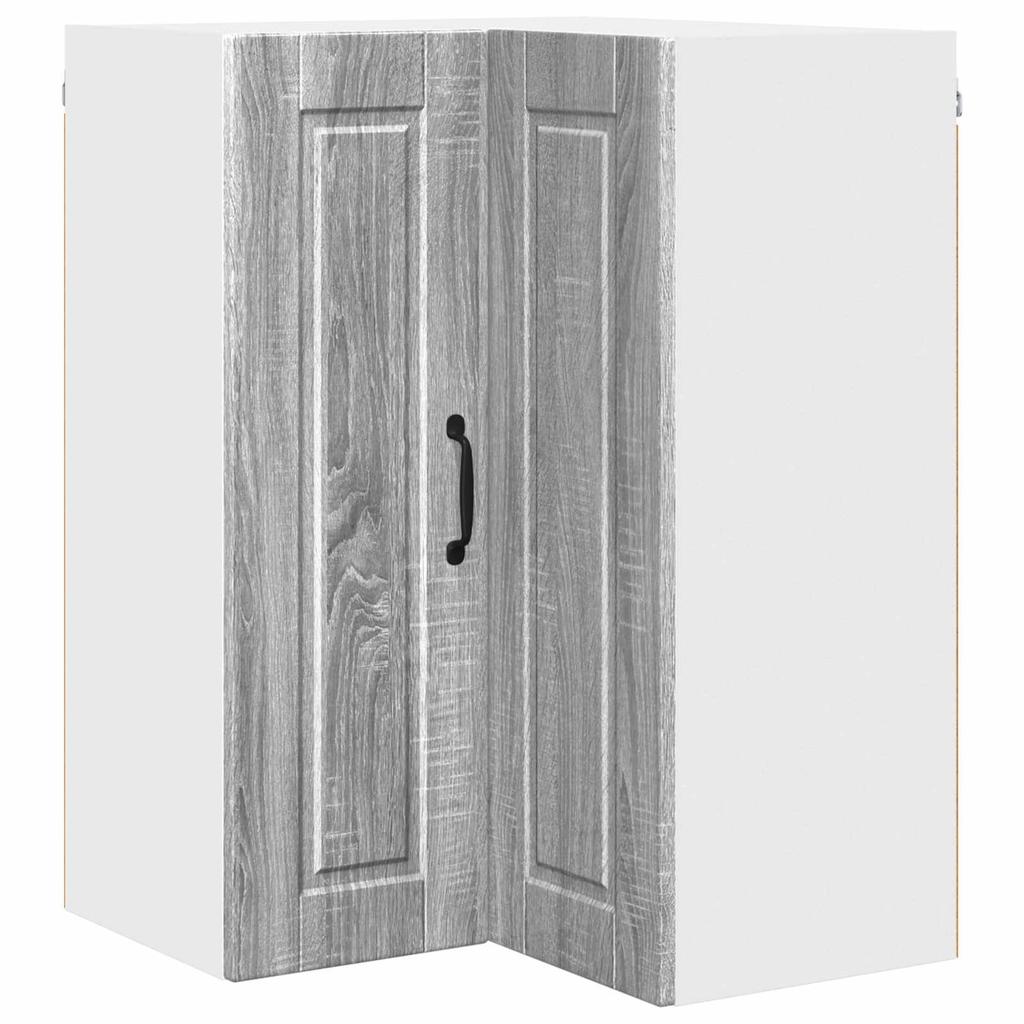 Wall Mounted Corner Cabinet PORTO Grey Sonoma 57 X 57 X 80 Cm