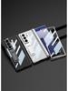 Samsung Z Fold7 Luxury Transparent Electroplated Case with Hinge Bracket & Film