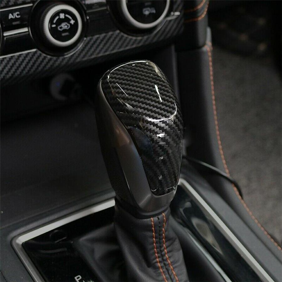 For Subaru Forester Impreza Legacy Carbon Fiber Look Gear Shift Lever Knob Cover