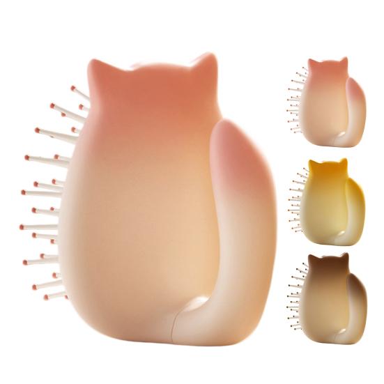 Kids Cartoon Cat Air Cushion Brush Scalp Massage Hair Comb Anti-static Children Portable Fluffy Hair Styling Detangling
