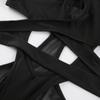 AltGoth Seksi Tulum Kadın Koyu Gotik Cyberpunk Hollow Out Patchwork Uzun Kollu Bodysuit Harajuku Emo Alt Tulum