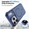 Shockproof Magnetic Phone Case with Camera Kickstand, Hybrid Protective Back for iPhone 18 Pro Max-Blue