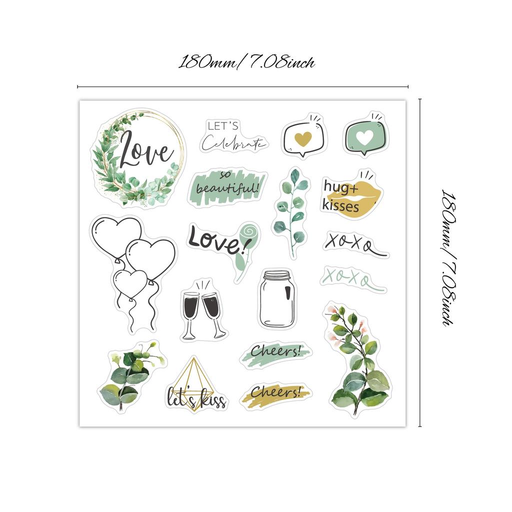 4 Wedding Decoration Stickers, Graduation Message Book Decoration Stickers, Suitable for Wedding Scene Decoration, Graduation Se
