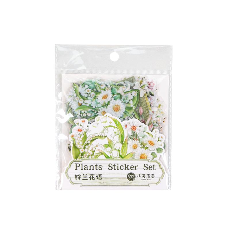 Creative and Cute Cartoon Notebook Stickers Featuring Floral Decorations From The Manxiang Huayu Garden Notebook Sticker Collection
