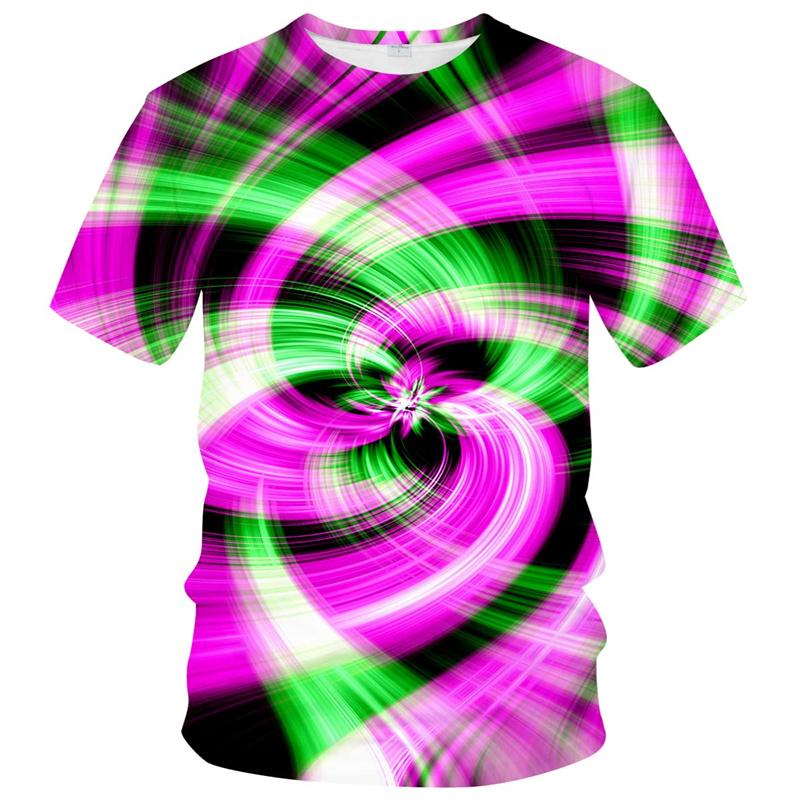 Magische Optische Täuschungs-Grafiken für Männer und Frauen 3D-gedrucktes Lustiges Kinder-T-Shirt Top Beliebte Sommer-Freizeit-Kurzarm-Kleidung