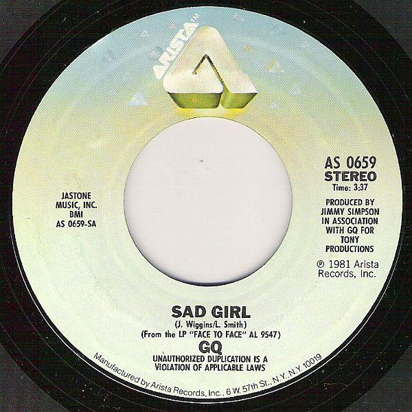 

7inch Record GQ - Sad Girl AS0659 Arista 1981 US Soul/Funk Used