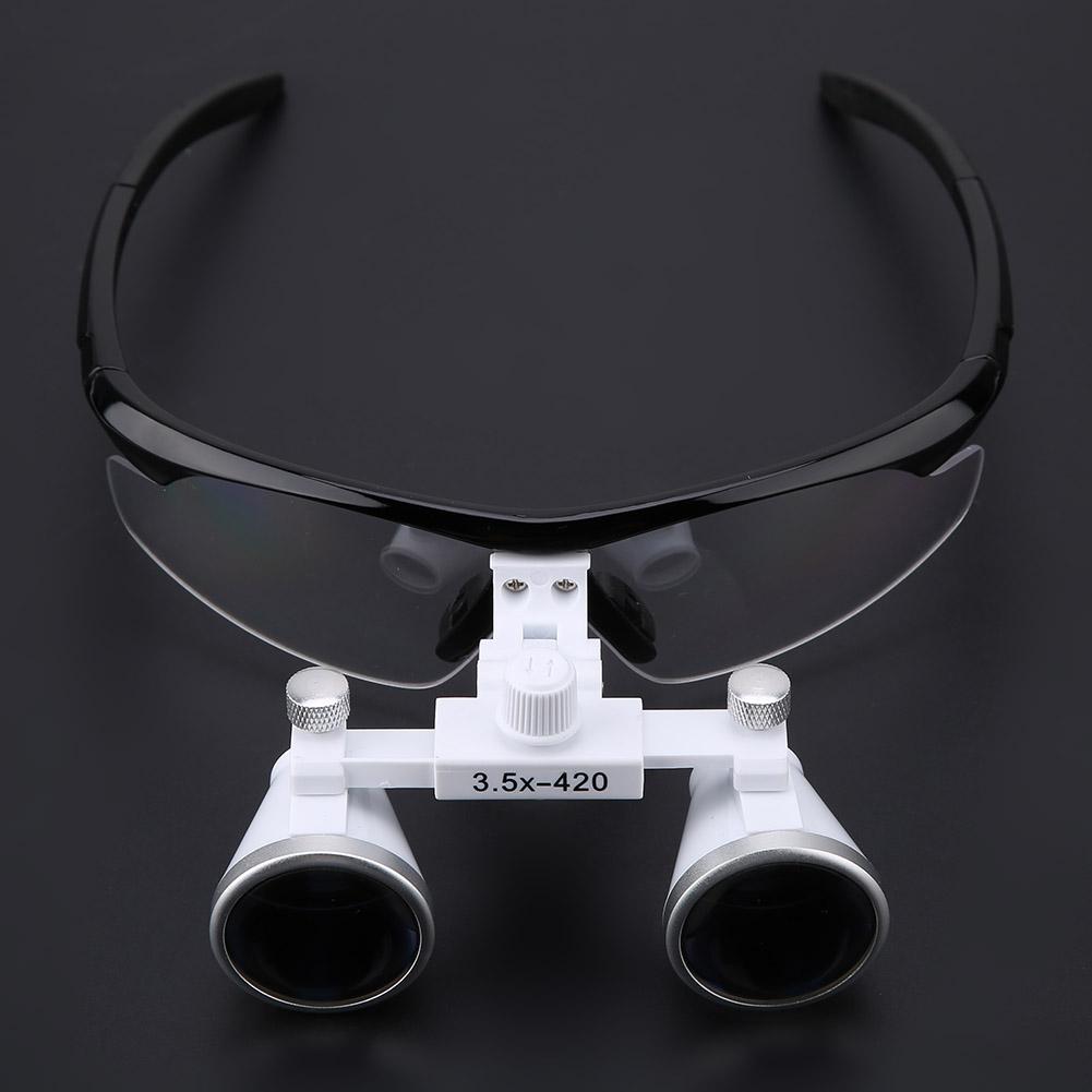 Medical Tool 3.5X Headband Binocular Loupes 320 420mm Dental Magnifier 60 80mm Dentist Loupe