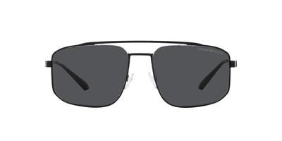 Emporio Armani Sonnenbrille EA2139 Mattschwarz Graue Gläser 57 Fassung/Dunkel