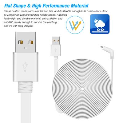 Charging Power Cable Fits for Arlo Pro, Arlo Pro 2, Arlo GO Weatherproof Indoor/Outdoor Flat