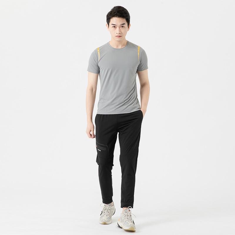 Unisex Summer Ice Silk Round Neck T-shirt - Cool, Comfortable, Loose Fit, Plus Size Available