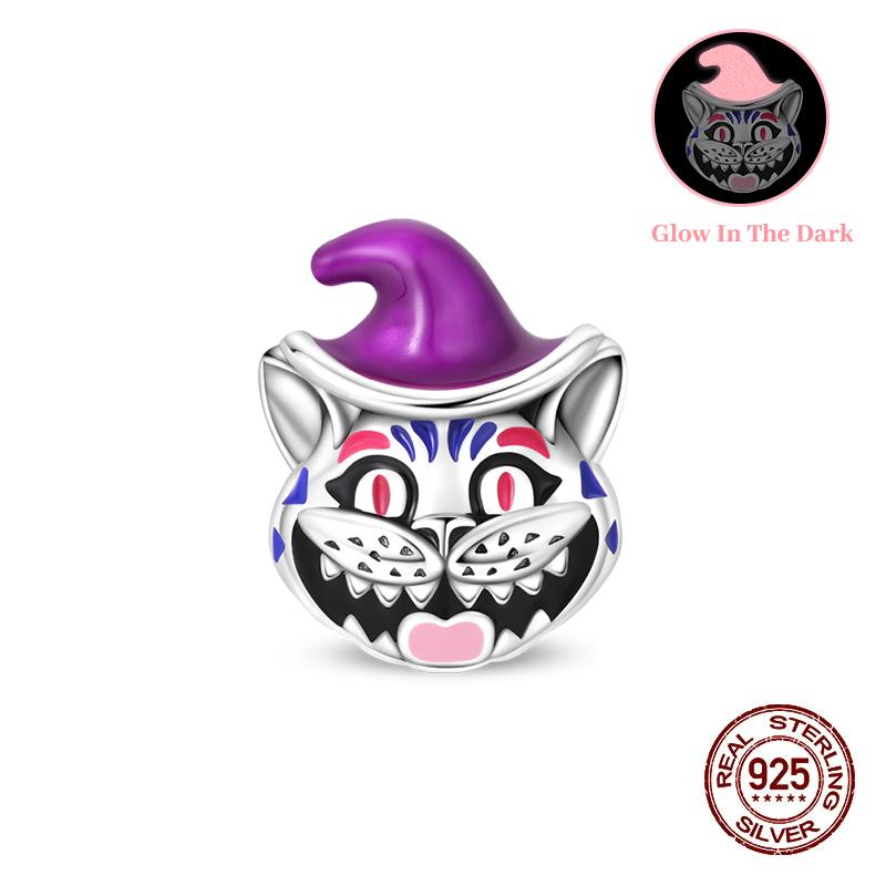 Шарм-бусины Шармы Медный Шарм-бусина Королева Кролик Шарм-бусины Светящиеся Магический Злой Кот Шарм-бусины Совместимы с Оригинальными Браслетами Идеально Для Женщин Сделай Сам
