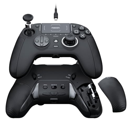 [Offizielles japanisches Produkt] [Sony-lizenziert] NACON REVOLUTION5 Pro Controller (Schwarz) [Kompatibel mit PS5, PS4 und PC] (PS5RP5JP) 1 Jahr Garantie
