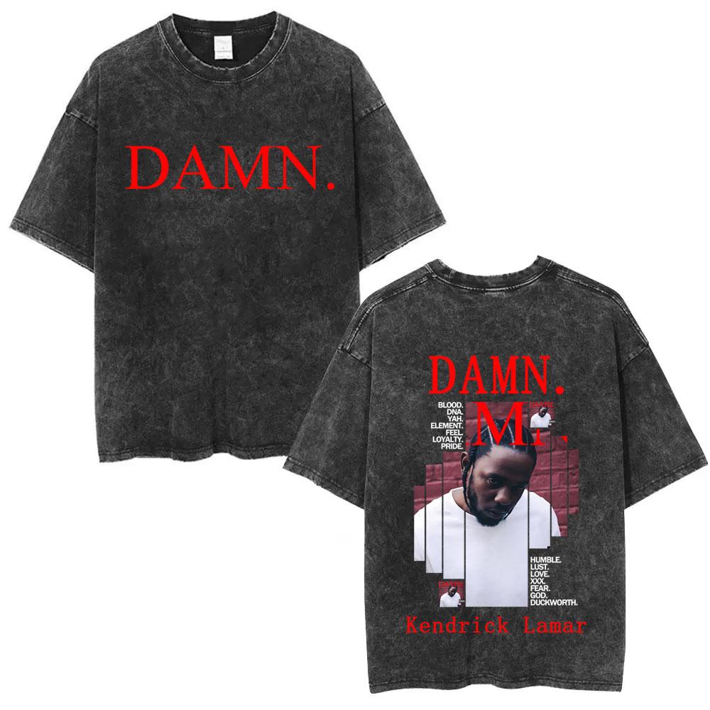 Washed Vintage Rapper Kendrick Lamar The Not Like Us T Shirt Men Women Hip Hop Fashion Tshirt Male Casual Cotton Retro Tshirts