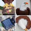 Solar Eagle Resin Statue Outdoor Garden Stake Lights Bald Eagle Sculpture Animal Stump Lamp for Lawn Pathway Decoration