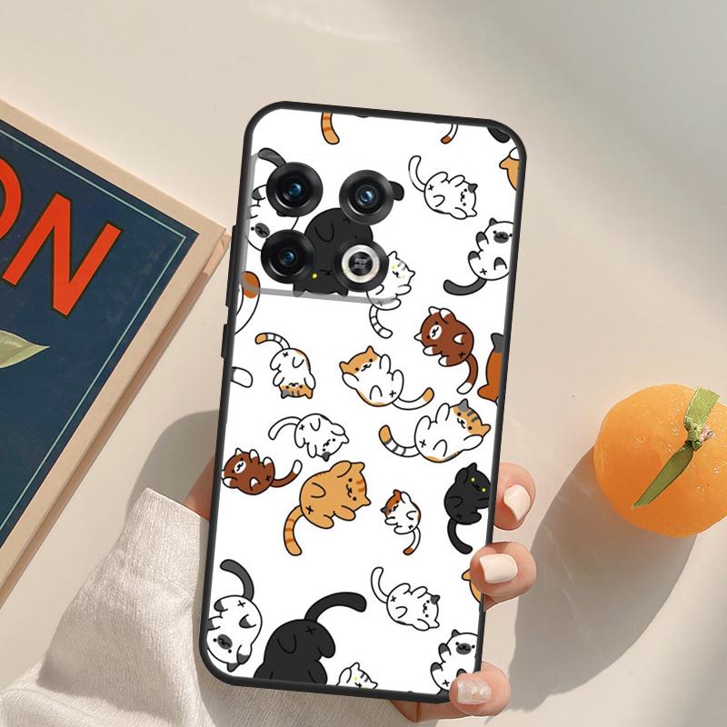 

Милый Мультяшный Коллаж из Кошек Чехол Для OnePlus 13T 10T 10R 12R 13R 15 13 12 11 10 9 Pro Nord CE 5 2 3 4 Lite N20 N30 Обложка OnePlus Nord CE3Lite