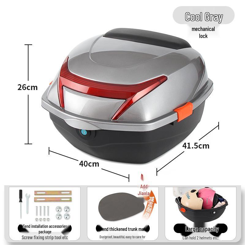 Electric Car & Motorcycle Large Trunk Box - Anti-Shake Universal Storage for Electric Bicycles