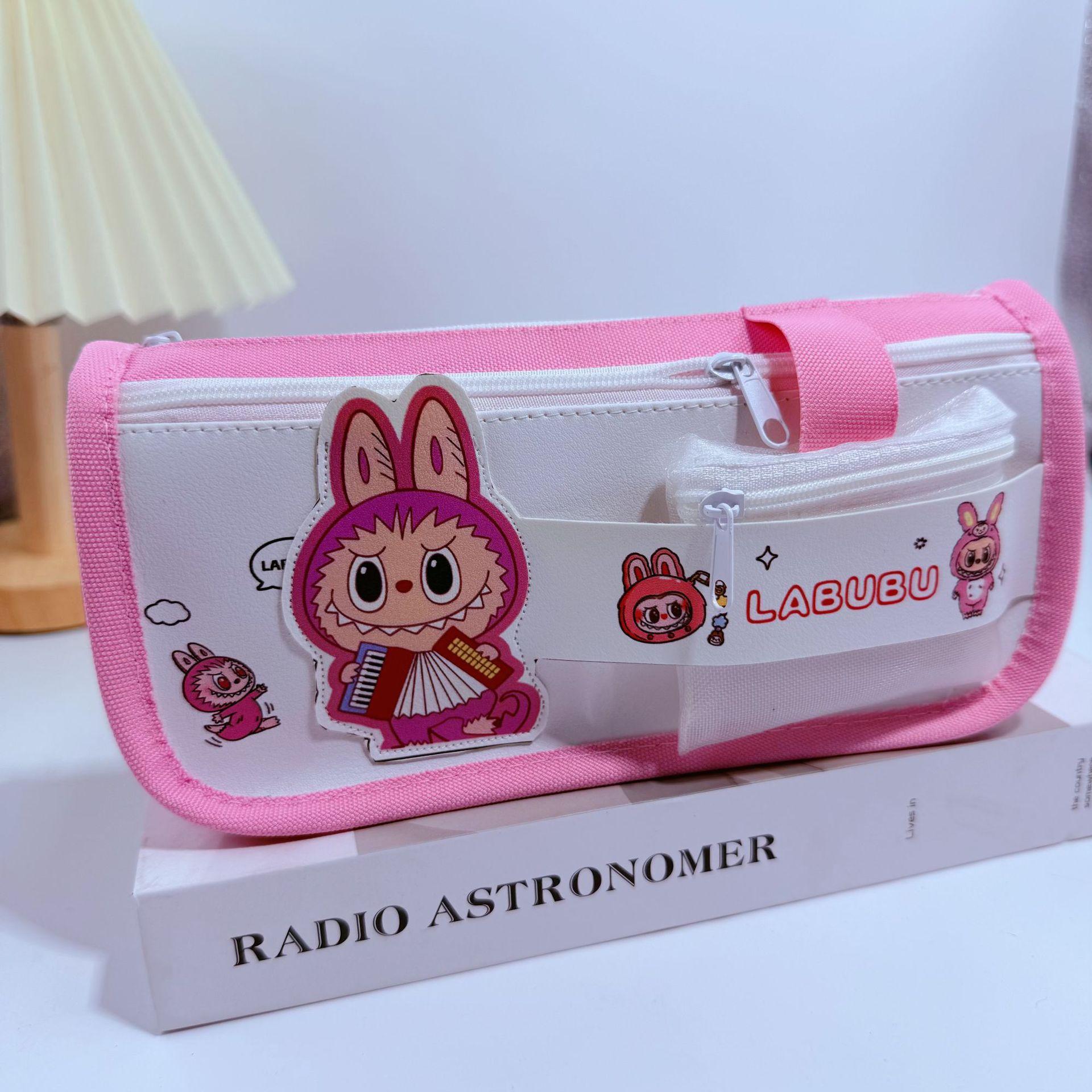 

Cartoon pencil case New ship-shaped stationery bag Primary school students Portable stationery case Girls niche pencil case рожевий
