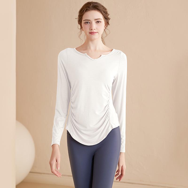 

Женский топ для йоги и пилатеса премиум-класса с длинным рукавом, быстросохнущий, облегающий, для фитнеса осенью/зимой Large