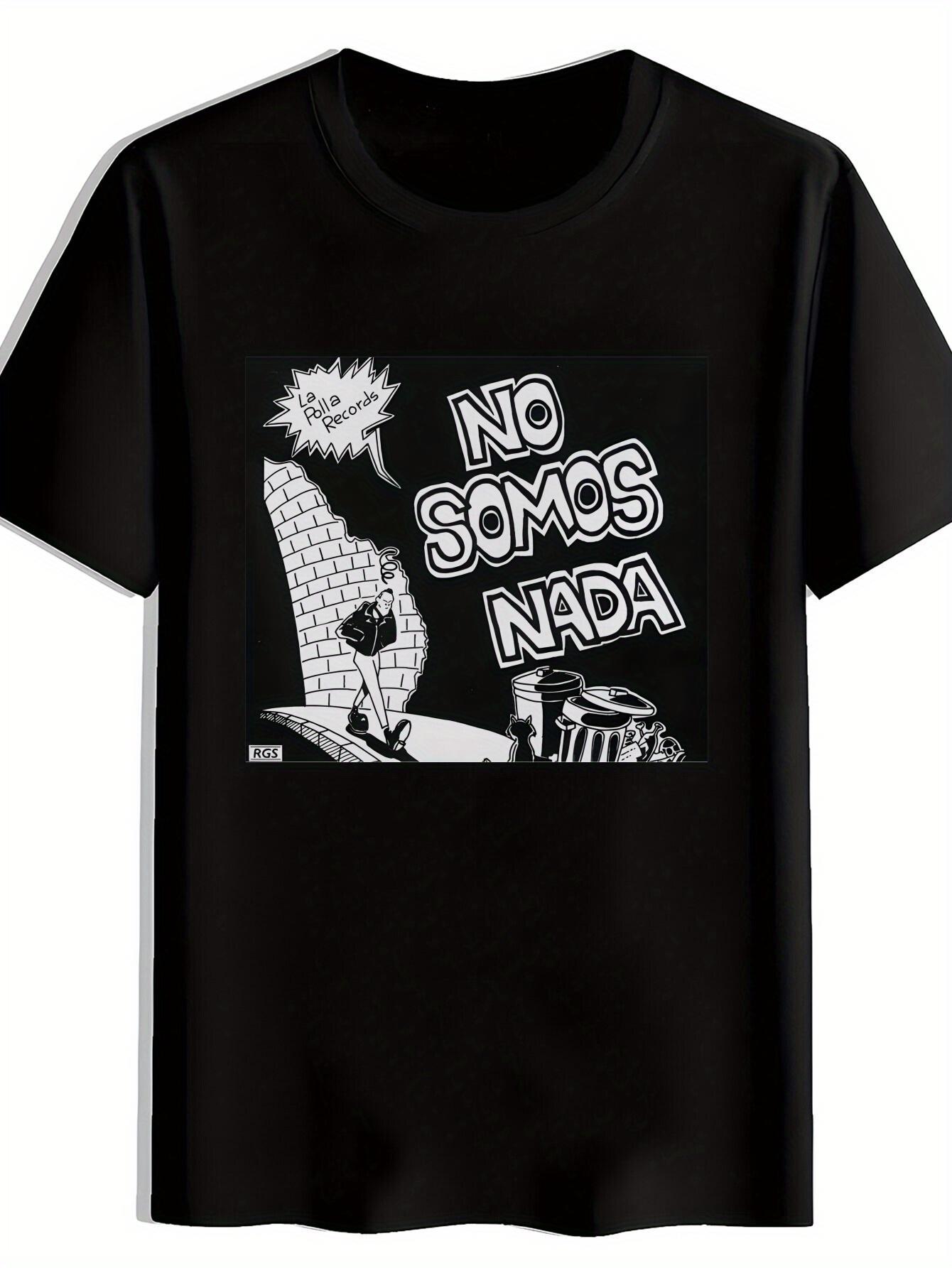 

with No Somos Nada GraphicRetro Rock Band Design100 cotton summer Oneck short sleeve casual printed Tshirt S