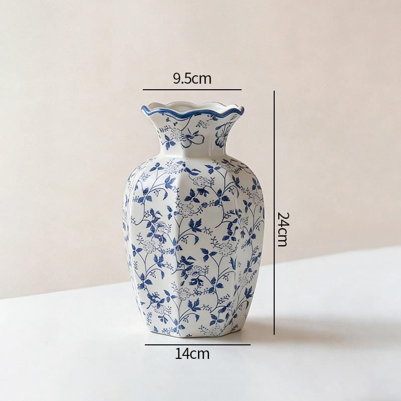 Ceramics Flower Vase Decorative Vase Desktop Ornament Table Decoration Flower Arrangement Holder Ceramic Vase Flower Pot