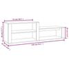Shoe Cabinet Smoked Oak Finish 150 x 35 x 45 cm Particleboard