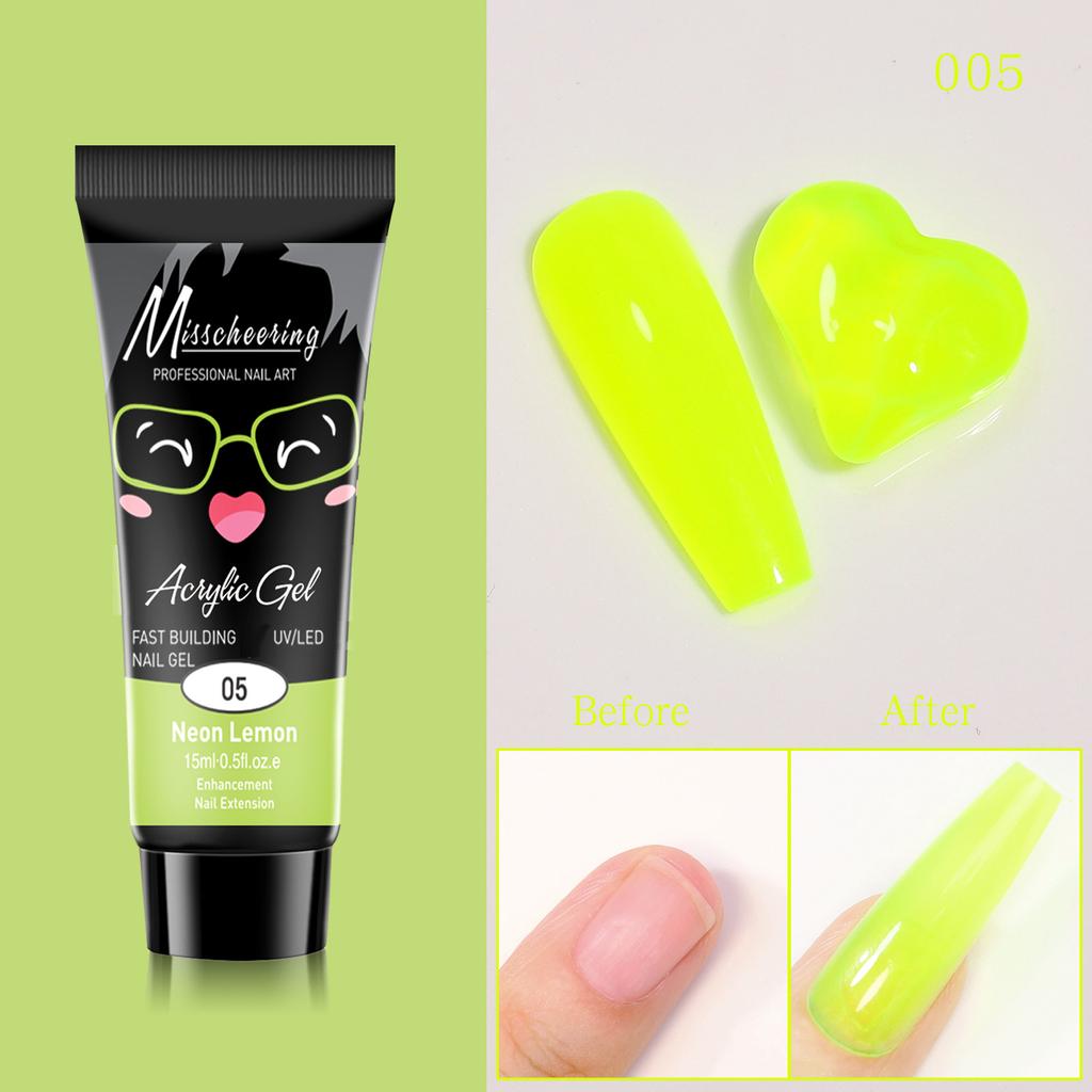 Nail Art Crystal Fluorescent Extension Glue Paper-Free Tray Painless Nail Extension Tool Phototherapy Nail Fluorescent Gel