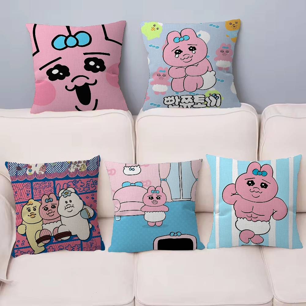 Cute O-Opanchu U-Usagi Personalized Pillow Dust Cover Bedroom Kids Party Decoration Pillowcase Birthday Children Gift