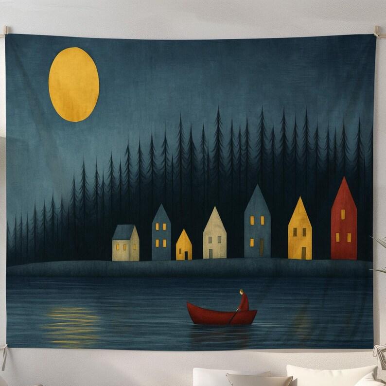 Moonlight Lake tapestry 75x100 чёрный