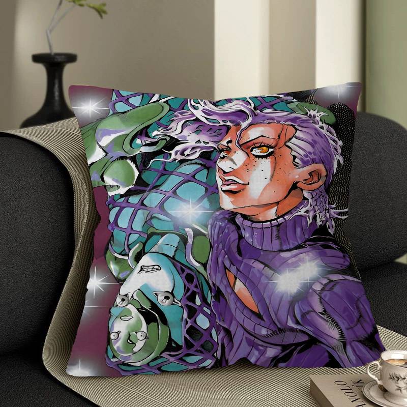 Anime Jojo Bizarre Adventure Retro Pillow Cover Sofa Cushion Cover Home Room Decoration Children Gift