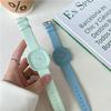 Creative Fashionable Macaron Color Square Watch Multicolored PU Watchband Quartz Watch Women Casual Watch