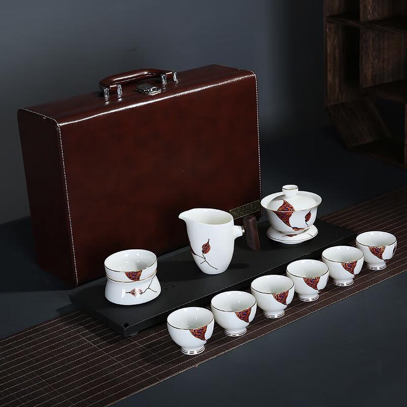 Mutton Fat Jade White Porcelain Kung Fu Tea Set