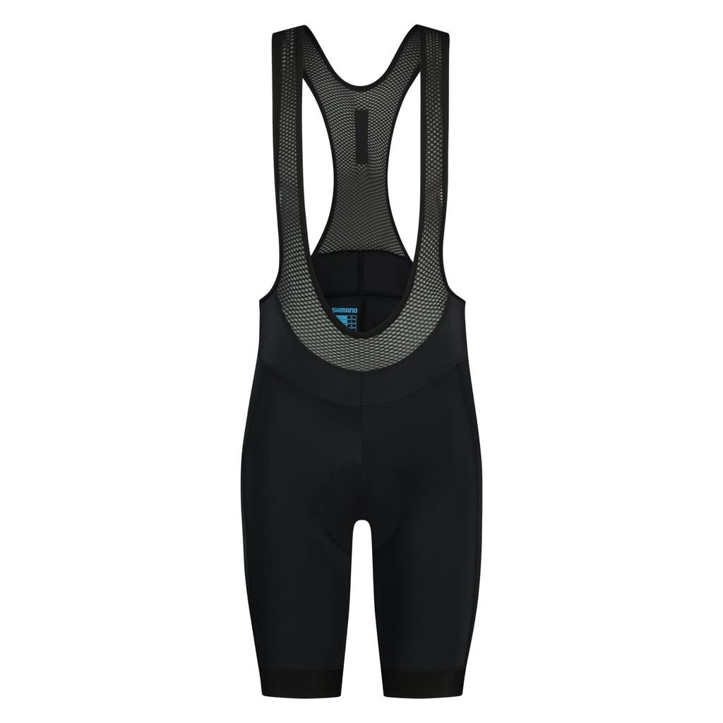 Shimano ENERGIA Cycling Bib Shorts, Black, XS (European Size), Suitable for Heights 157-167cm