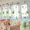 1Pc New Floral Butterfly Sheers Curtains Voile Tulle Door Window Curtain Valance