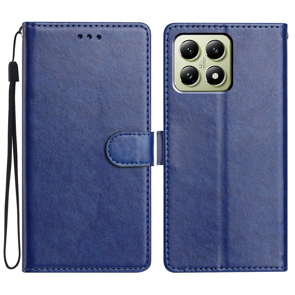 For Xiaomi 14T Leather Case Wallet Stand Phone Cover with Handy Strap
