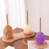360 Degree Rotating Wooden Yarn Organiser Holder Thread Spool Stand for Knitting Weaving Crochet Crafting Project
