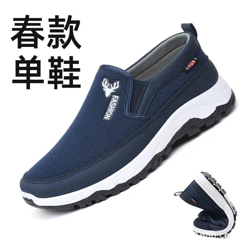 Summer Mesh Old Beijing Cloth Shoes Fashionable Men's Casual Shoes Single Shoes One Foot Foreign Trade Mesh Cloth Shoes