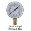 1/4 Inch BSPT Air Pressure Gauge 0-60PSI Water Pressure Meter TS-Y504 For Radial Mounted Measuring Instrument Compressor Gauge