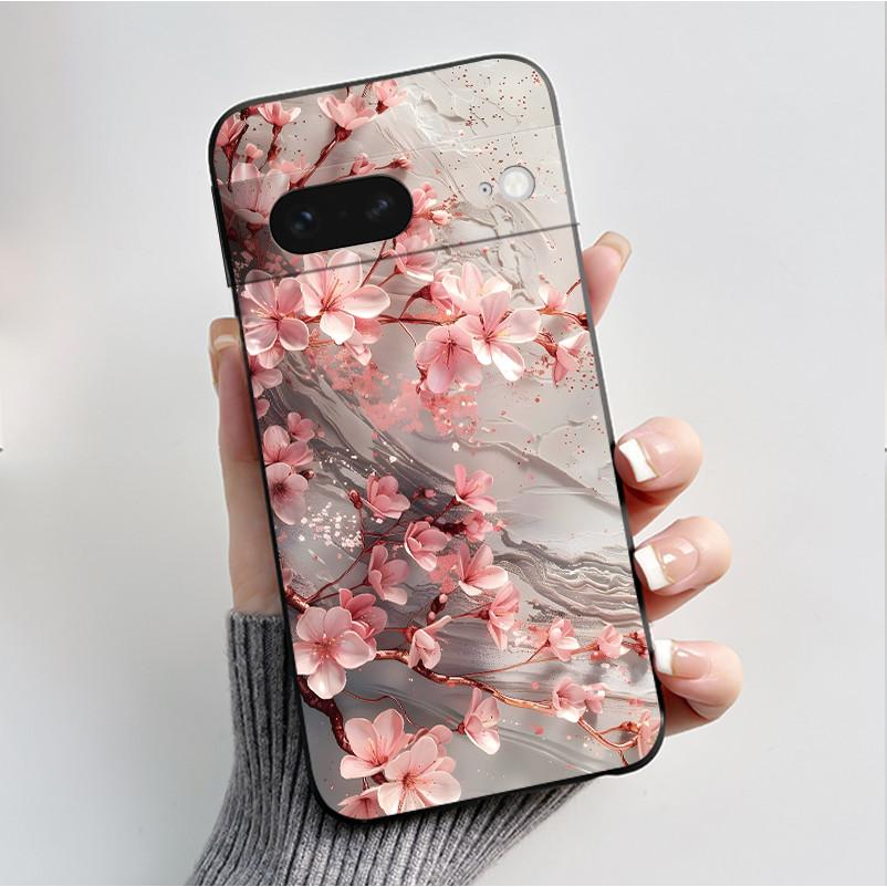 For Google Pixel 7 / Pixel 7 Pro Case Luxury Fashion Butterfly Flowers Black Soft TPU Silicone Back Cover Pixel7 7Pro Phone Case