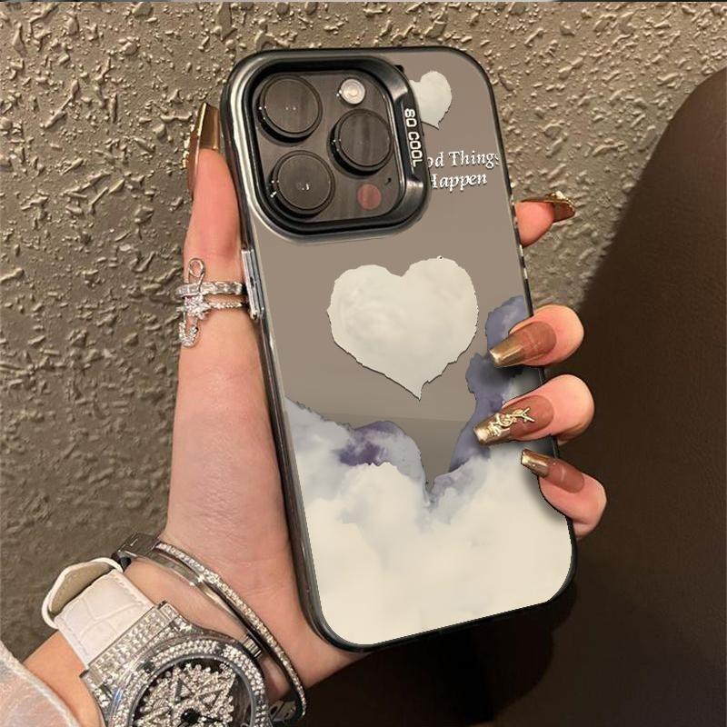 Cloud Love Phone Case For IPhone 17 16 15 Case IPhone 13 12 14 11 Pro Max Plus 16E 17Air Silicone Shockproof Cover