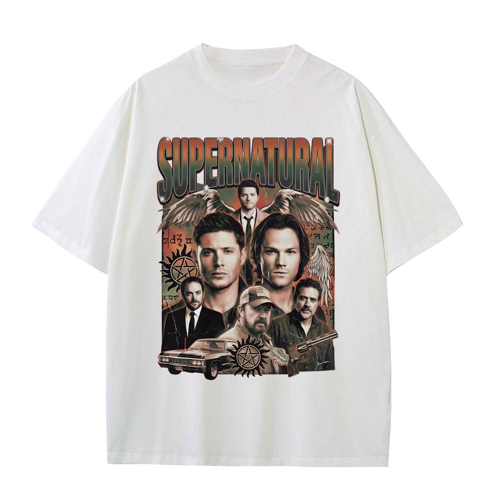 Supernatural Winchester Family Business Carry on My Wayward Son Graphic T Shirt Unisex Women Fashion Gothic Rock Oversized Tshirt