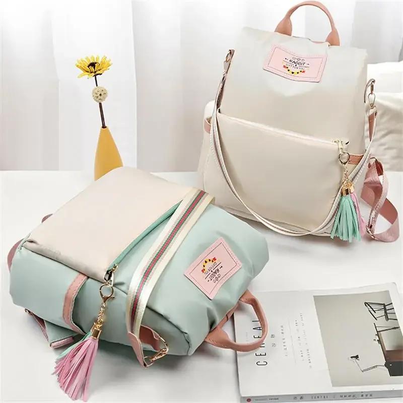 Ladies Backpack Woman Color Tote Women Shoulder Backpacks Large Capacity Oxford Cloth Bag New High Quality Women's Shoulder Bag