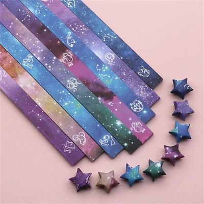 540 Sheets Stars Paper Strips 12 Constellations Printed Folding Star Paper For DIY Arts Crafting, Handicrafts (Twelve Constellations)