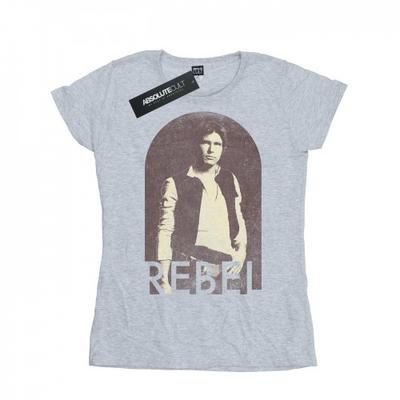 Camiseta feminina/senhora Han Solo Rebel de algodão