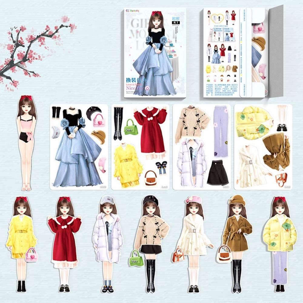 

Pretend Play Magnetic Dress Up Dolls Created Imagine Girls Princess Stickers For Girls Style 3