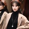 2021 Fashion Alluring City Water Drop Love Crystal Temperament Pendant Versatile Accessories Sweater Chain Long Necklace Women